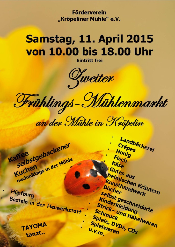Plakat Mühlenmarkt Frühling (2)