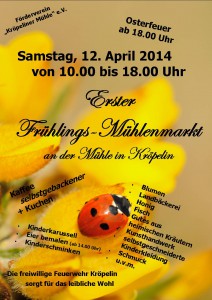 Plakat Mühlenmarkt Frühling