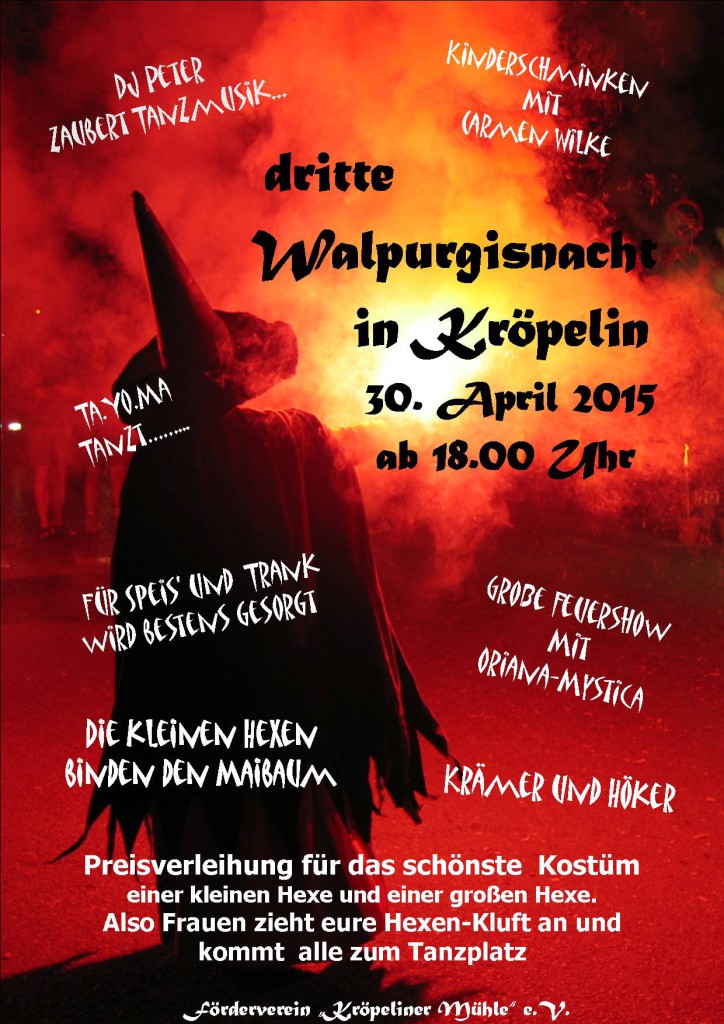 Plakat Walpurgisnacht 2015